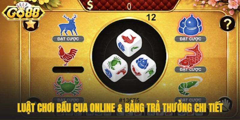 Quy trình một ván bầu cua cùng bảng trả thưởng chi tiết