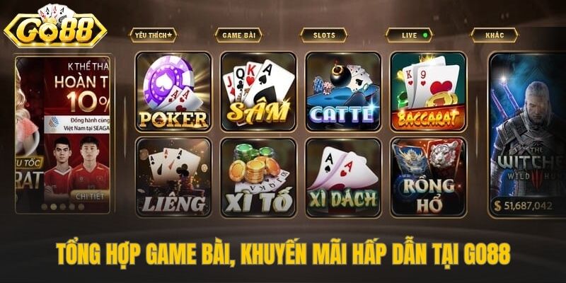 Tổng hợp những game bài đặc trưng và ưu đãi độc quyền